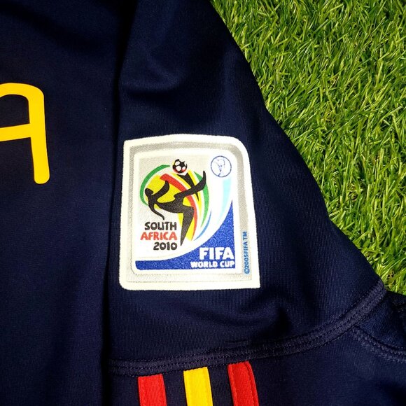 Iniesta Spain 2010 WORLD CUP FINAL Soccer Away Jersey L SKU# P47896 - Picture 5 of 10